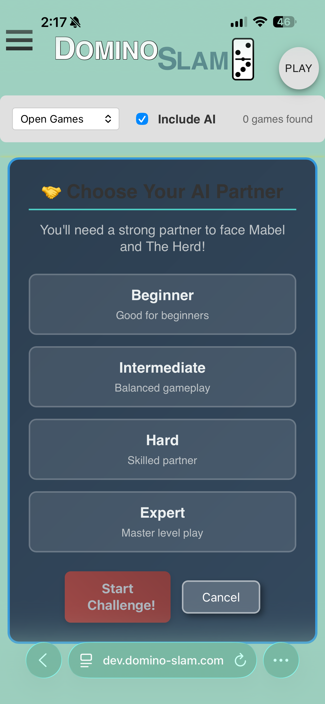 Domino Slam AI opponent